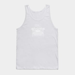 Welty Reading Comes Out, White, Transparent Background Tank Top